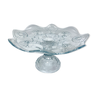 Glass cake stand, Poland, 1970s