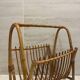 Porte-revues en rotin vintage
