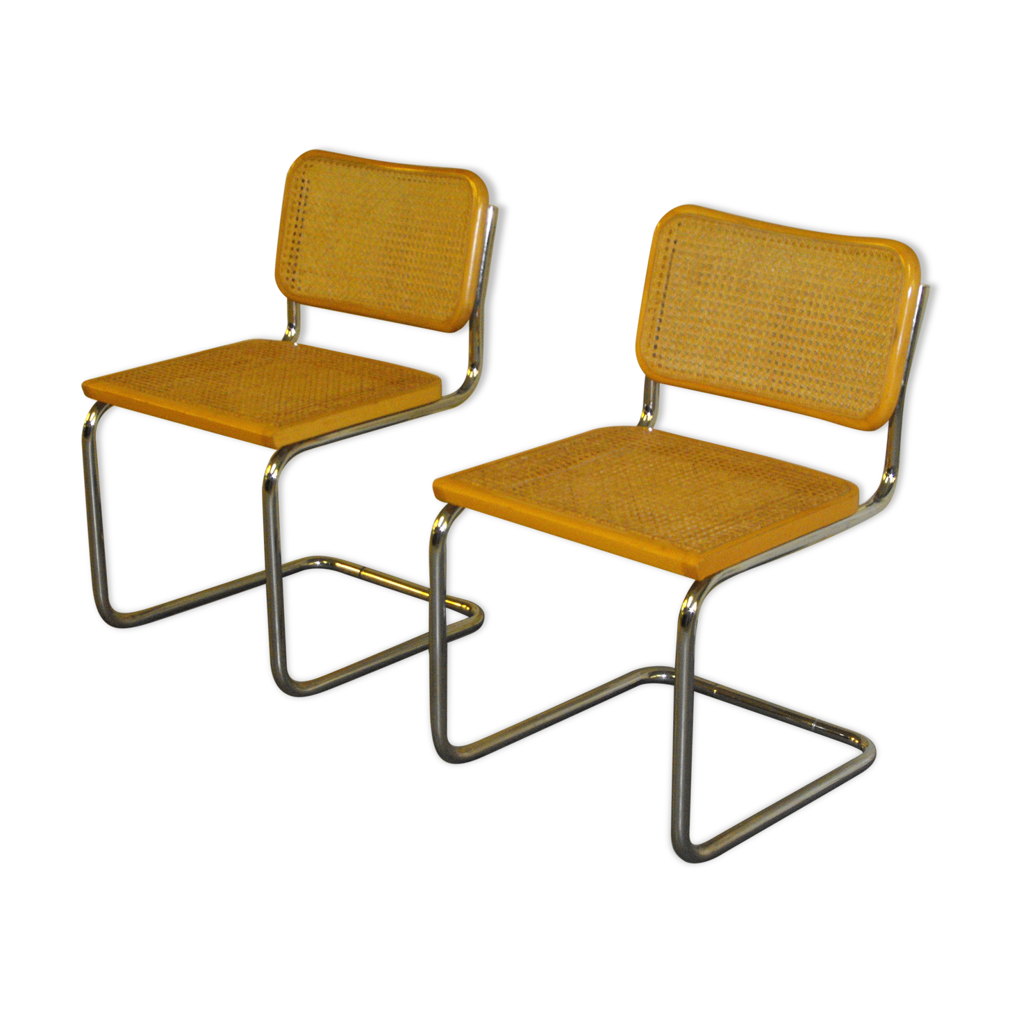 Lot of 2 chairs Model B32 by Marcel Breuer 80s