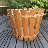 Set of 3 bamboo planters from the 70s