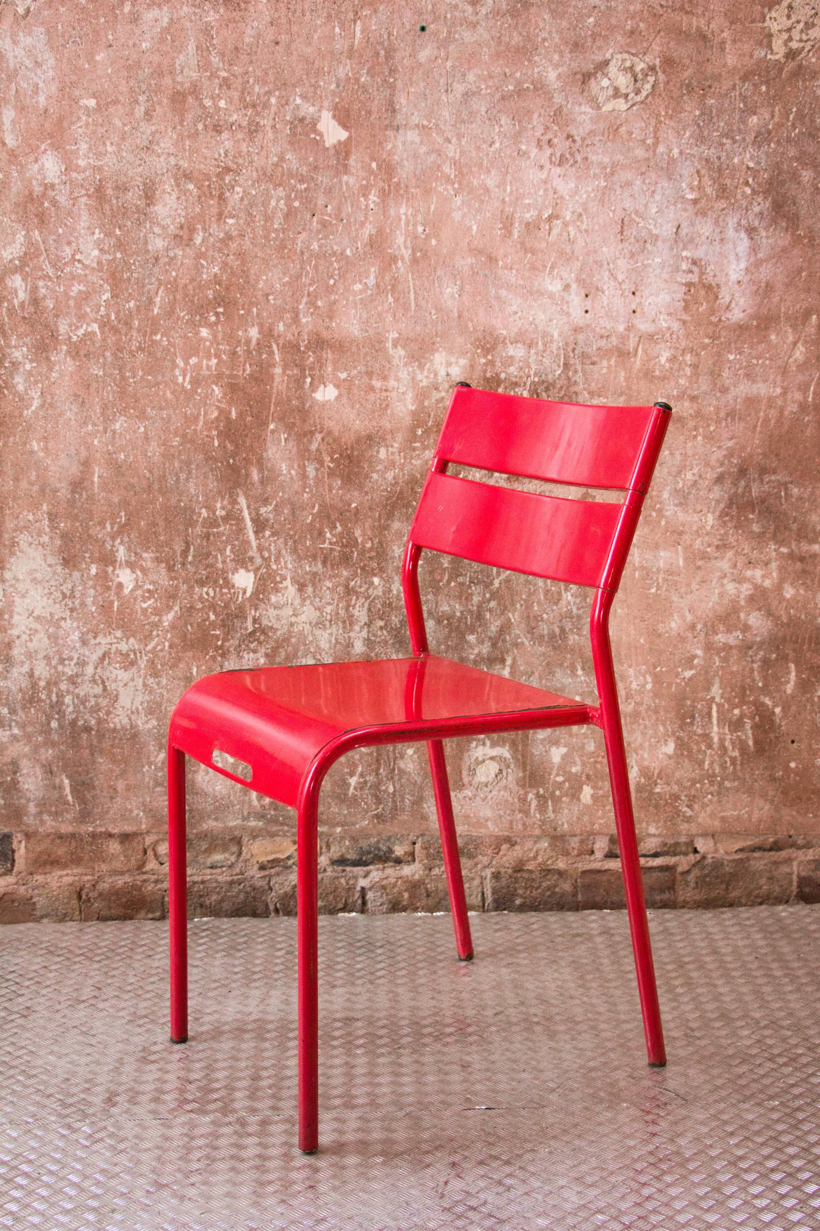 Set of 6 vintage metal chairs