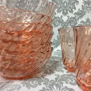 Lot service art table luminarc arcoroc model rosaline vintage 1950/1960