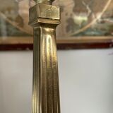 Column lamp in gilded bronze and marble 36cm