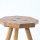 Tabouret tripode de ferme rustique vintage
