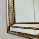 Large vintage Spanish Venetian-style wall mirror, brass, 1980s Hollywood Regency
