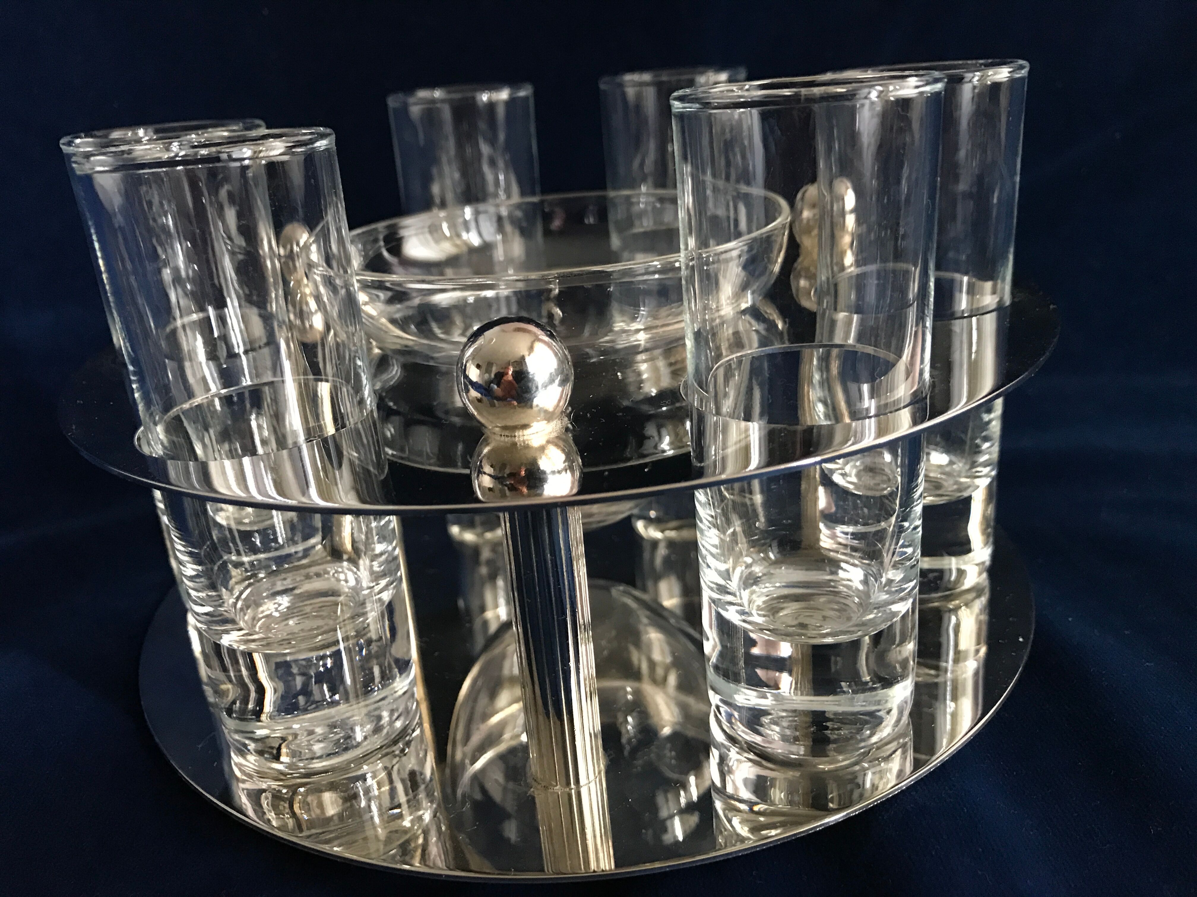 Vintage caviar and vodka service