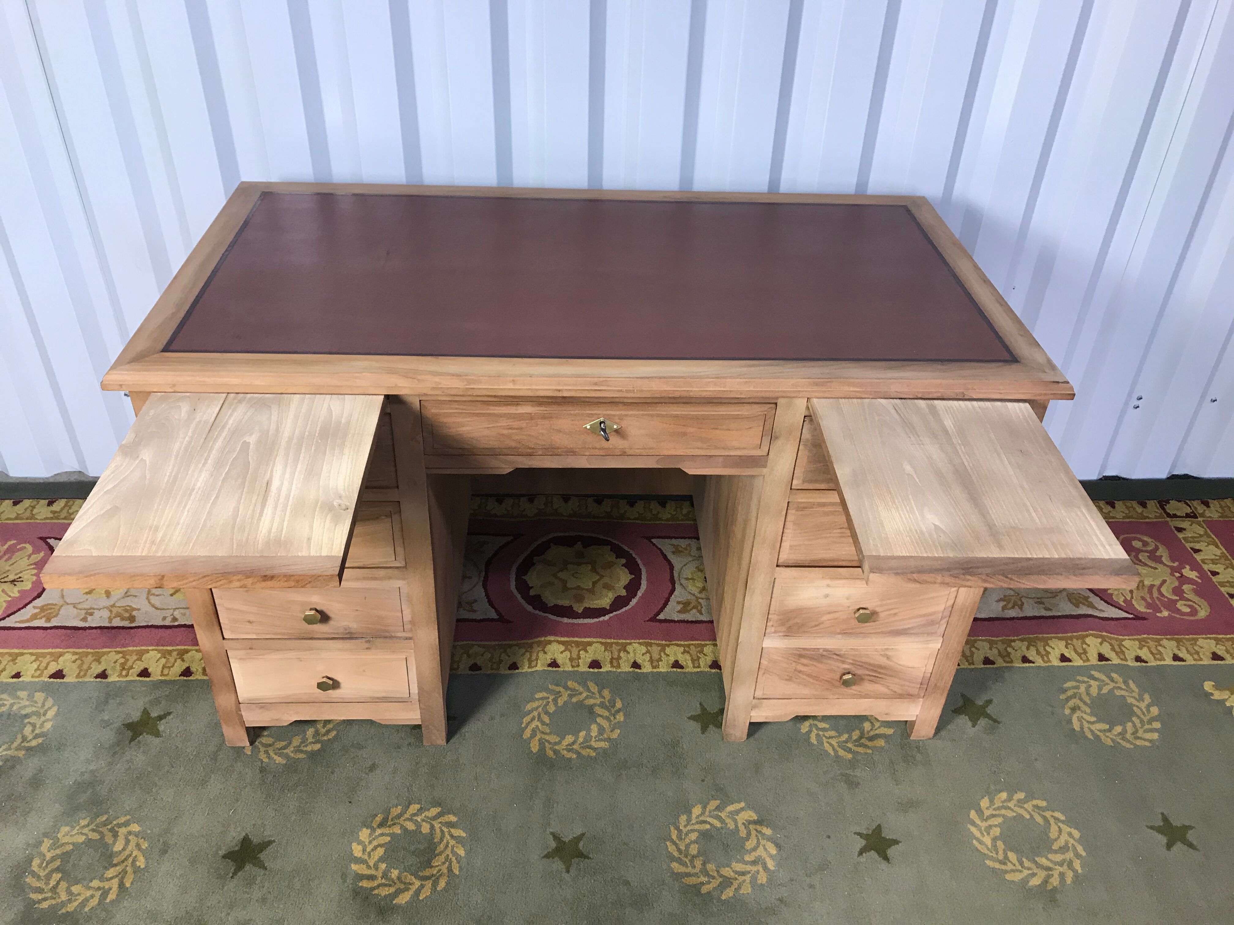 Art Deco administrative office with restored solid walnut coffers