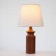 Grandes lampes de table danoises en teck des années 50, ensemble de 2