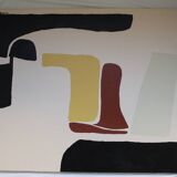 Soft minimalist abstract on canvas