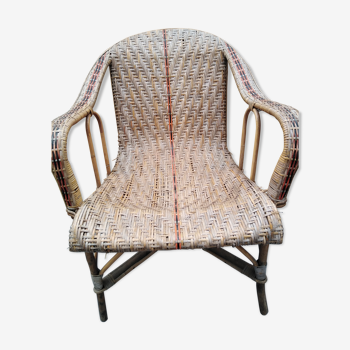 50s wicker rattan chair