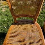 4 caned chairs in cherry wood – Louis XV style