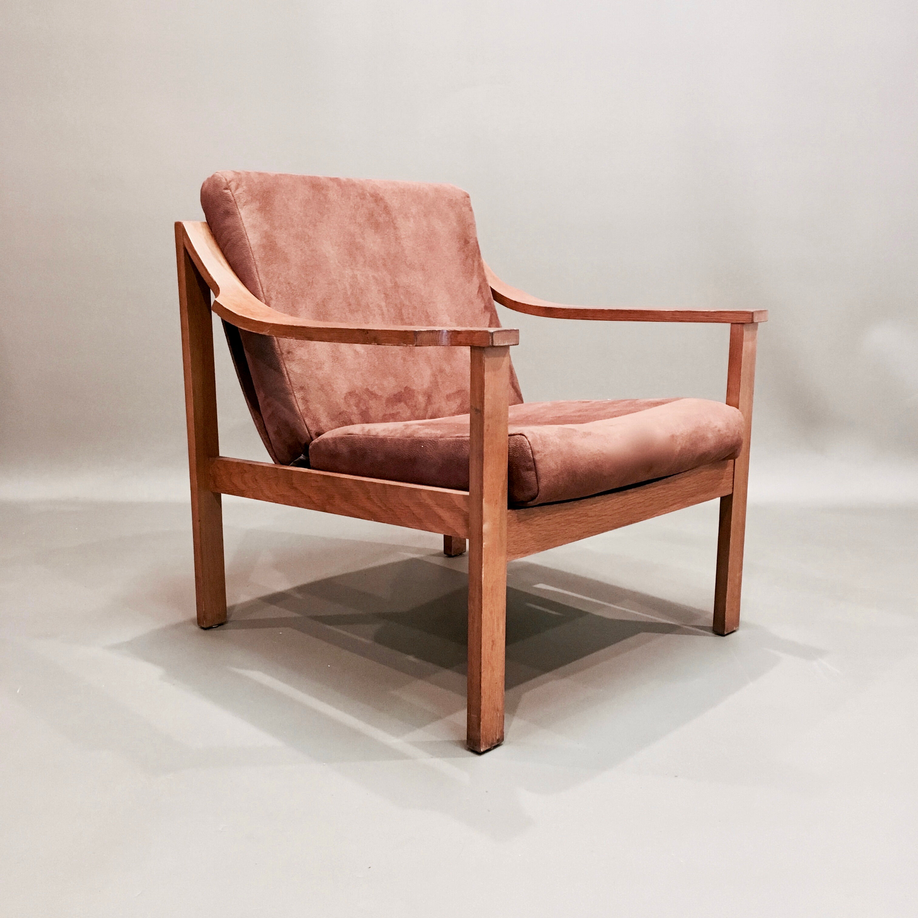 1950 Scandinavian design camel teak chair.