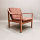 1950 Scandinavian design camel teak chair.