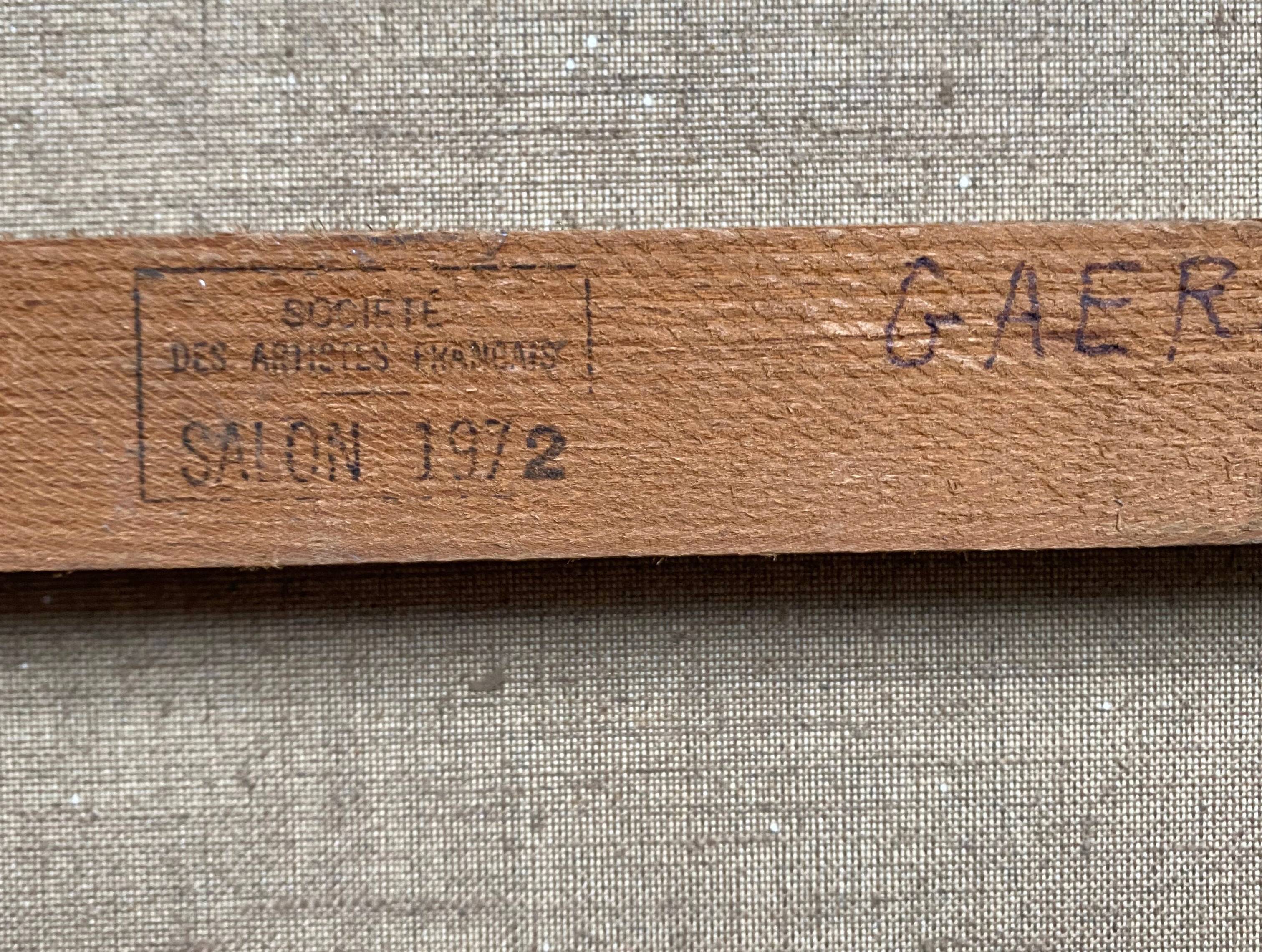 Painting "Self-portrait of the artist" J. Gaeremynck Salon artistes Français 1972