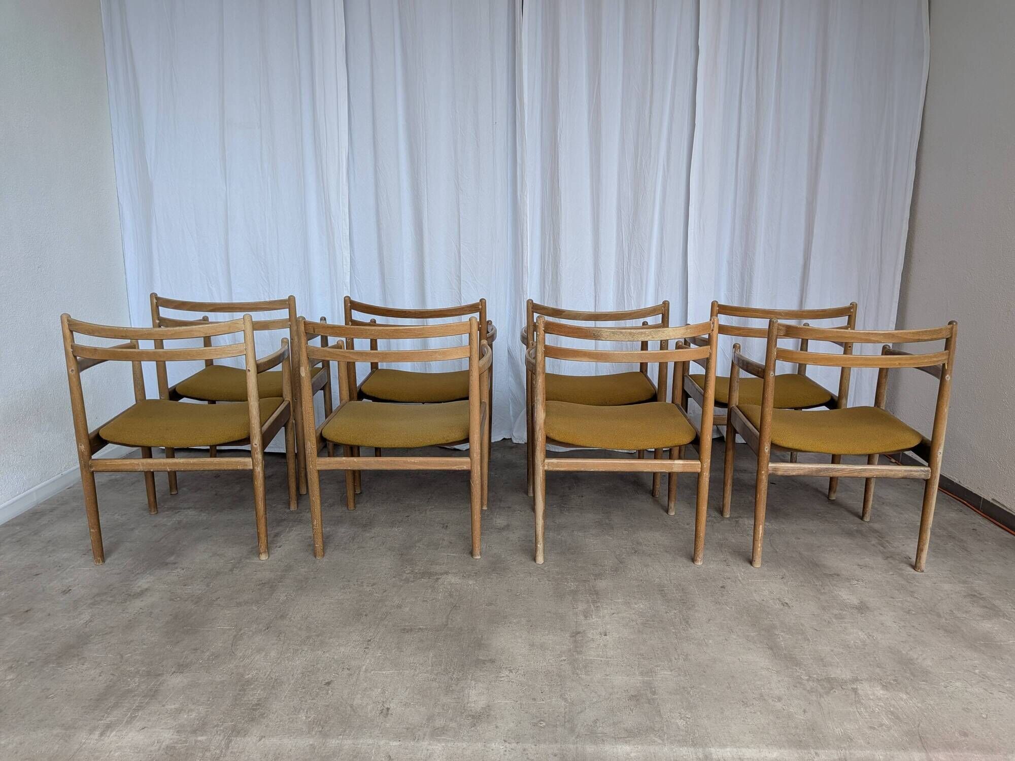Set of 8 STOL Kamnik Armchairs / Yugoslav Mid Century Vintage Dining Chair