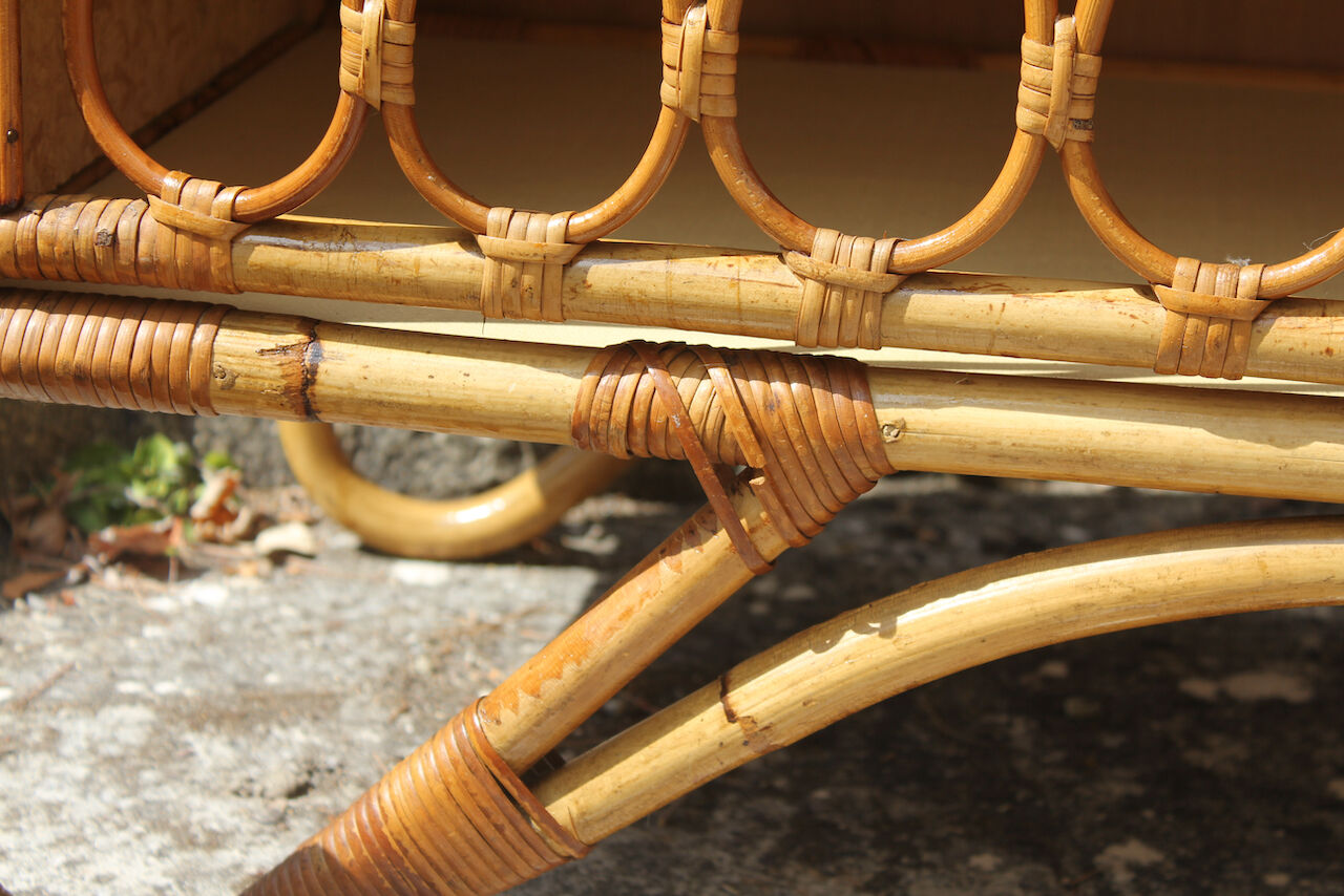 Vintage rattan buffet