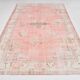 6x9 Turkish Soft Pink Bordered Vintage Rug, 191x282Cm