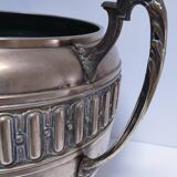 Large art deco stamped brass planter