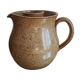 Enamelled stoneware decanter / pitcher with ice cube reserve - vintage