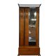 Vintage wooden coat rack with mirror
