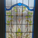 Fenêtre a imposte en vitrail Art Déco vers 1900 XX siècle