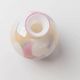 Milky White Murano Glass Vase with Pastel Dots Italian 1980s Vintage Table Decor