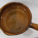 Enamelled terracotta pan