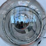 Lampe posé en métal, chromé, verre space Age 70