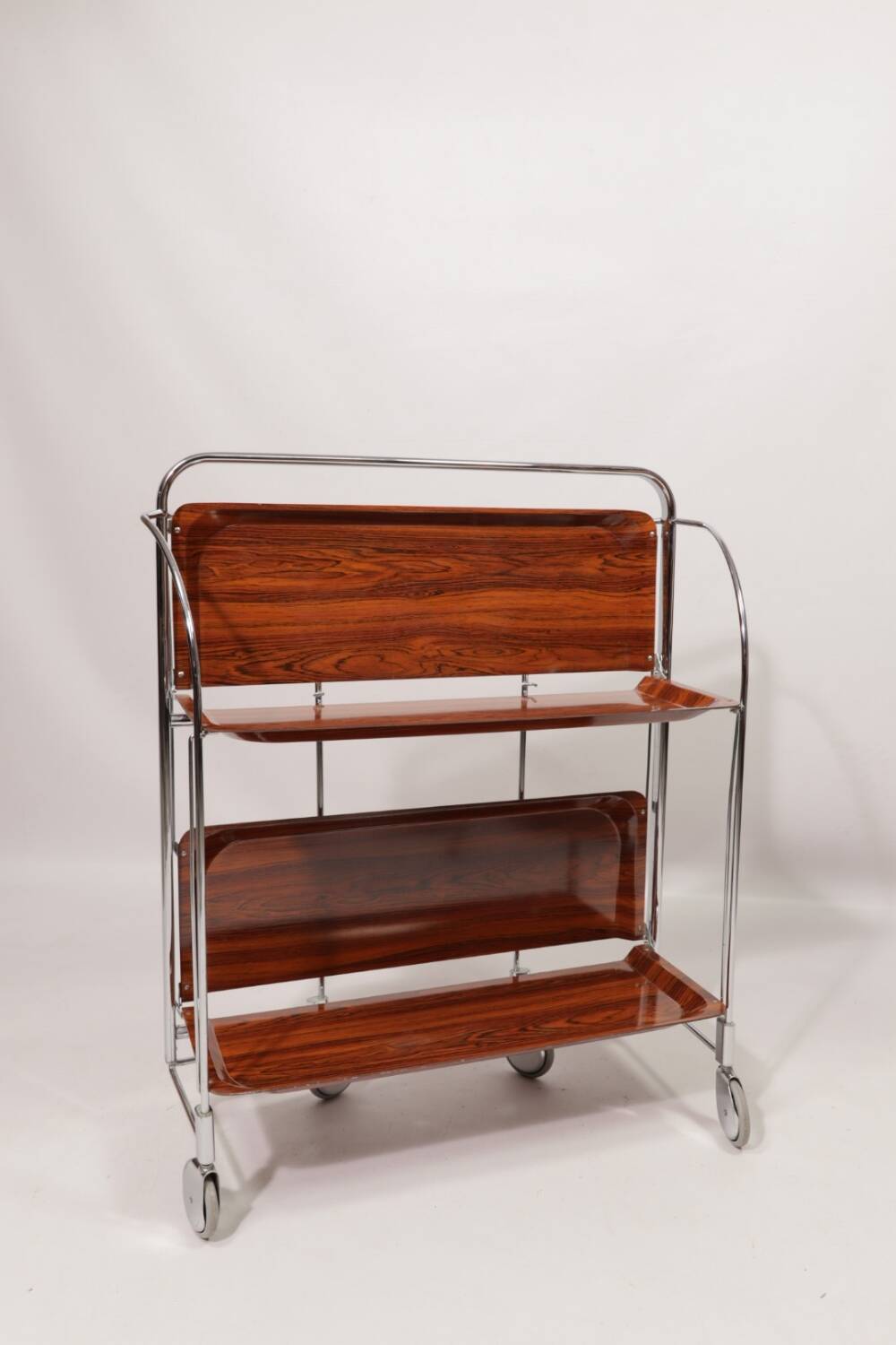 Bauhaus roll bar table chrome 1960 mid century modern design