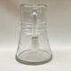 Ancienne carafe  pichet en verre soufflé  décor de feuilles ciselées 1940