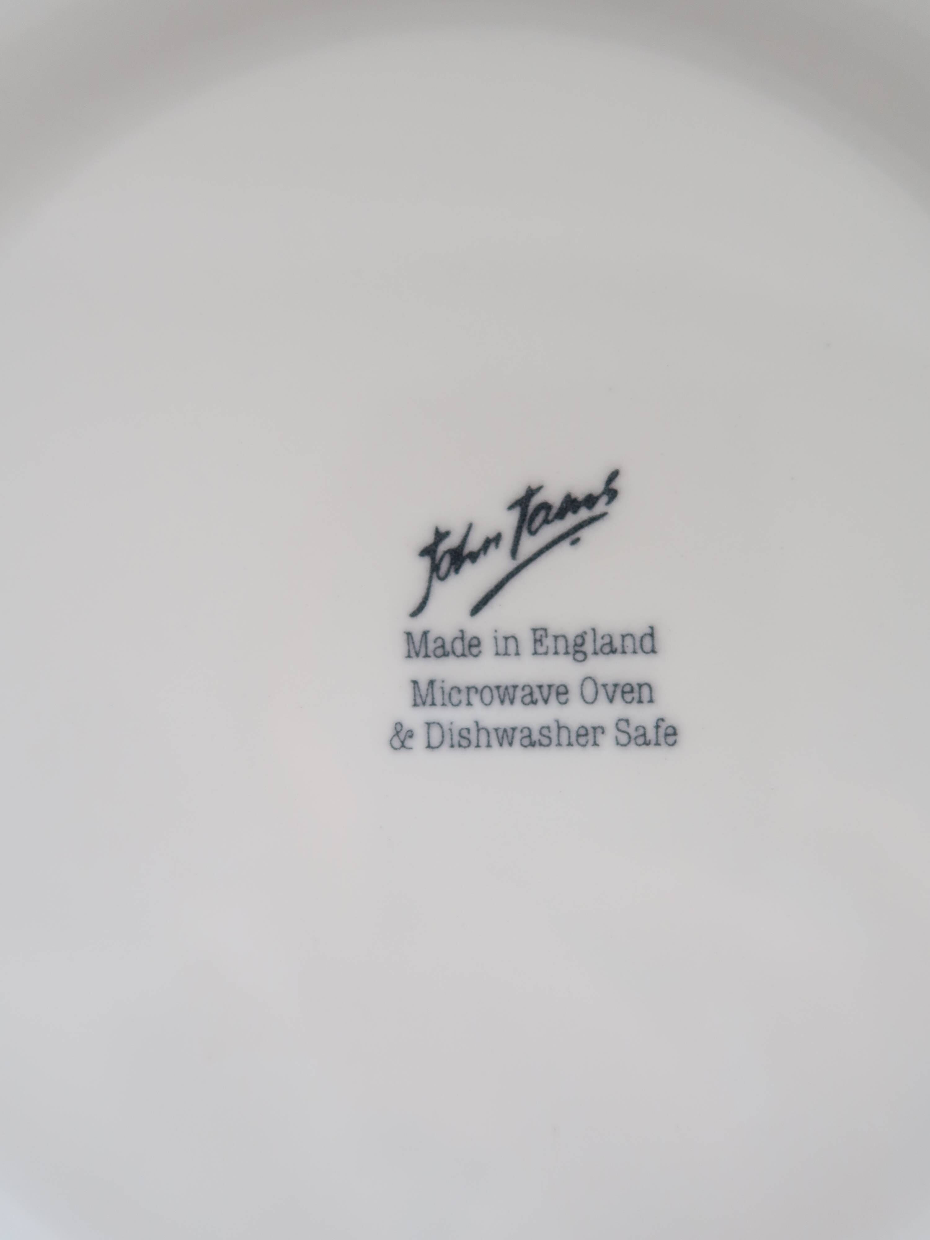 Set of 6 vintage blue and white checkered plates