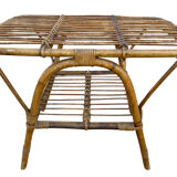Rattan coffee table in the style of Franco Albini, Italy, 1960s