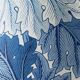 Lampe de table en céramique bleue et blanche, abat-jour Acanthus de William Morris, vintage néerlandais.