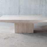 Vintage travertine coffee table, 80s