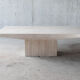 Vintage travertine coffee table, 80s