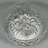 Lampe de plafond des années 1960/1970, montage encastré, verre, métal, design Space Age