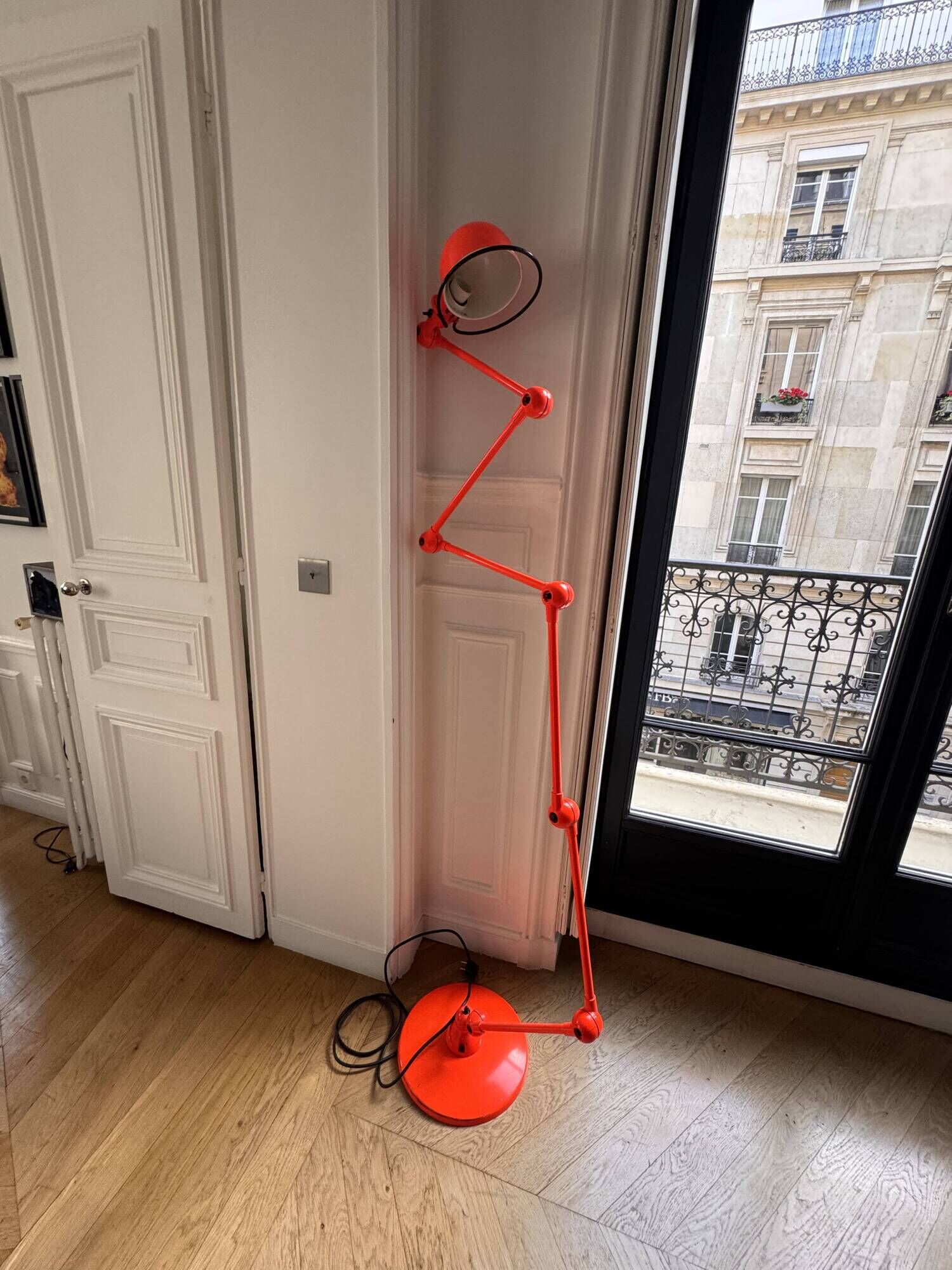 Lampadaire Jieldé, Galerie Santou - Loft Zigzag métal orange / 6 bras