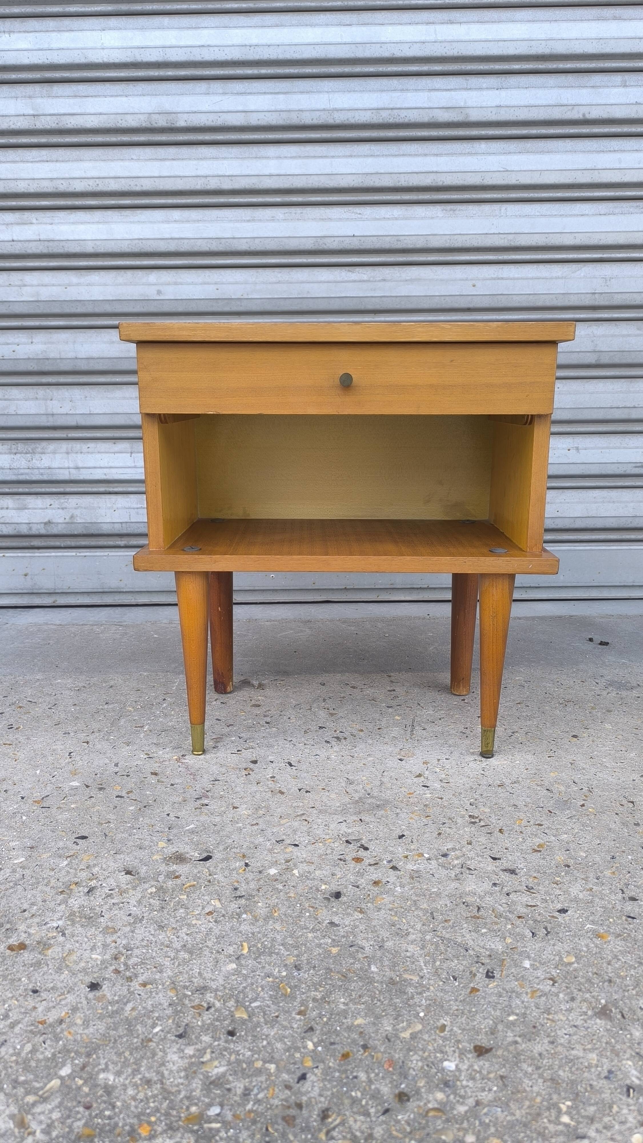 Scandinavian teak bedside table 1960
