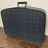 Tartan check suitcase