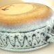 Oval enamelled ceramic dish, signed Jean Austruy, 50s/60s design