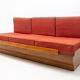 Mid century sofabed in walnut by Jindrich Halabala for UP Zavody, 1950´s