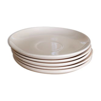 Assiette rose poudrée Digoin & Sarreguemines