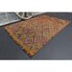 Vintage Turkish Oushak Handmade Wool Cotton Orange Area Rug 150x230