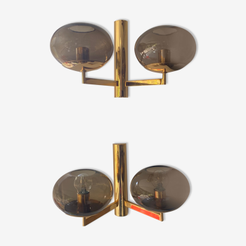 Pair of double wall lamps from Sciolari 1970