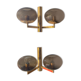 Paire d'appliques double de chez Sciolari 1970