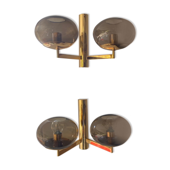 Pair of double wall lamps from Sciolari 1970