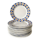 Moulin des Loups flat plates, Honfleur model tiles, 1950s