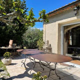 Handcrafted wrought iron garden table 300 cm