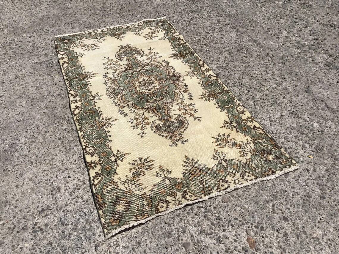 4x7 Handmade area rug - rugs for bedroom