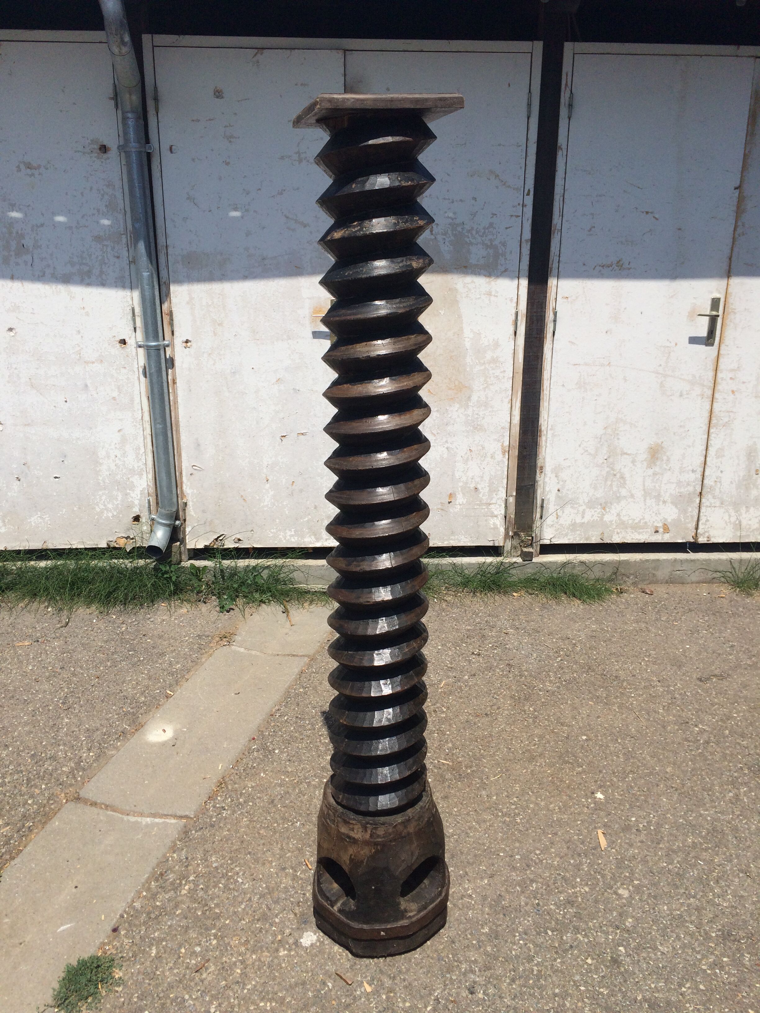 Column saddler XXL old solid wood press screw - 180 cm